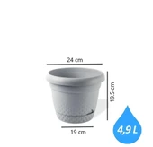 Omnipazar KRS-343 Dekoratif İnci Bitki Çiçek Saksı Takımı 4.9 Litre No 3 thumbnail 2