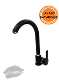 Wuvera Siyah Delta Lavabo Bataryası – Mat Siyah, Dayanıklı, Aç-Kapa Mekanizmalı Lavabo Bataryası - 1