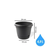 Omnipazar KRS-343 Dekoratif İnci Bitki Çiçek Saksı Takımı 4.9 Litre No 3 thumbnail 10