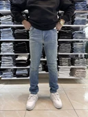 Yeşil Yıkamalı Mavi Slim Fit Jean 116CslMa - 4