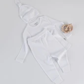 3'lü Takım Pantolon-Tişört-Şapka 21511 Beyaz - 1