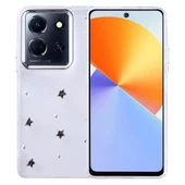 İnfinix Note 30 5G Kılıf Airbag Tasarımlı Simli Şeffaf Zore Kutup Kapak - 5