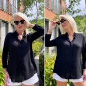 Lucky Life Kadın Dokuma Viskon Kumaş Efsane Gömlek - 1