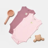 2'li Askılı Body Zıbın 9012 Gül - Pembe - 1