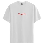 Red Supra - %100 Pamuklu Erkek Beyaz Tişört - Premium Quality - 1