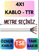 Öznur 4X1 TTR Kablo Metre Seçenekli (Beyaz) - 1