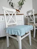 Fırfırlı Sıvı & Leke Itici Iskandinav Sandalye Minderi Bebek Mavi - 1