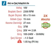 VIDO 18 Volt Akülü Mini Daire Testere Makinesi (WD041220180) - 2