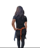 Anneler günü Kim İlkbahar Çiçekleri Nakışlı Keten, Chef Mutfak Önlüğü - 3