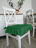 Fırfırlı Sıvı & Leke Itici Iskandinav Sandalye Minderi Yeşil - 1