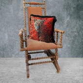 Leopar Çift Taraflı Dekoratif Püsküllü - Saçaklı Kırlent Kılıfı 1 Adet 43x43cm - 1