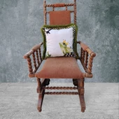 Kurbağa Çift Taraflı Dekoratif Püsküllü - Saçaklı Kırlent Kılıfı 1 Adet 43x43cm - 2