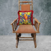 Tropikal Çift Taraflı Dekoratif Püsküllü - Saçaklı Kırlent Kılıfı 1 Adet 43x43cm thumbnail 2