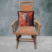 Leopar Çift Taraflı Dekoratif Püsküllü - Saçaklı Kırlent Kılıfı 1 Adet 43x43cm - 2