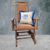 Astroloji Çift Taraflı Dekoratif Püsküllü - Saçaklı Kırlent Kılıfı 1 Adet 43x43cm thumbnail 1