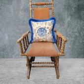 Astroloji Çift Taraflı Dekoratif Püsküllü - Saçaklı Kırlent Kılıfı 1 Adet 43x43cm thumbnail 2