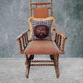 Geyik Çift Taraflı Dekoratif Püsküllü - Saçaklı Kırlent Kılıfı 1 Adet 43x43cm thumbnail 2