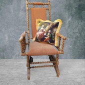 Barok Çift Taraflı Dekoratif Püsküllü - Saçaklı Kırlent Kılıfı 1 Adet 43x43cm - 1