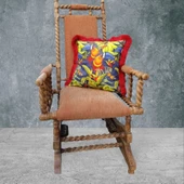 Tropikal Çift Taraflı Dekoratif Püsküllü - Saçaklı Kırlent Kılıfı 1 Adet 43x43cm thumbnail 1