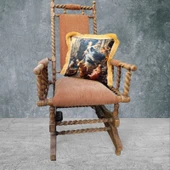 Barok Çift Taraflı Dekoratif Püsküllü - Saçaklı Kırlent Kılıfı 1 Adet 43x43cm - 1