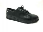 Marine Shoes Hakiki Deri Günlük Kadın Ayakkabı Siyah-Siyah 86 K196 - 1