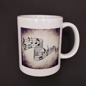 Müzik Notaları Tasarımlı Kupa Bardak - 1