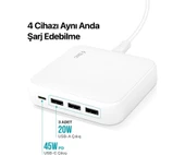 Ttec SmartCharger Quattro GaN 65W PD USB-C + USB-A Hızlı Seyahat Şarj Aleti thumbnail 4