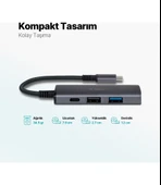 Ttec 4 Girişli Usb-C 3.2 Hub/çoklayıcı Usb-C 100W (Macbook Uyumlu) thumbnail 6
