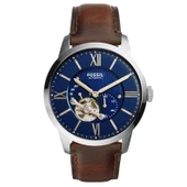 Fossil FME3110 Otomatik Deri Kahverengi Lacivert Kadran 44 mm Erkek Kol Saati - 1