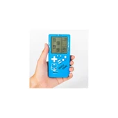 Ozmik Tuğla Oyun Konsolu 23 Bulmaca Oyunu Dahili, 3.5 inç LCD Mini Taşınabilir Atari Mavi - 4
