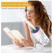 Ozmik CL28 Tavana Işık Yansıtan Gece Lambası Hava Nemlemdirici Ev ve Araba İçin Işıklı Aromaterapi BEYAZ thumbnail 4