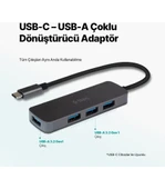 Ttec 4 Girişli Usb-C Hub/çoklayıcı Usb-A 3.2 Hub 4*usb-A 3.2 (Macbook Uyumlu) thumbnail 2