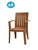 Omnipazar MT-GF175 Cometa Plastik Bahçe Balkon Sandalye 4'lü Set - 5