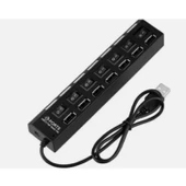 Ozmik USB 2.0 Hub Güç Şeridi 7 Portlu On/of Anahtarlı Akım Korumalı Bilgisayar Çoklayıcı - 1