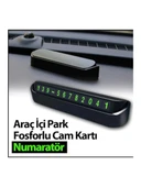 Araç Içi Park Telefon Numarası Fosforlu Numaratör Oto Cam Kartı - 4