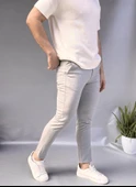 Düz Slim Fit Kumaş Jogger - 1