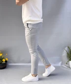 Düz Slim Fit Kumaş Jogger - 3