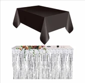 SİYAH MASA ÖRTÜSÜ VE GRİ MASA ETEĞİ thumbnail 1