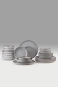 Kütahya Porselen Moderna 24 Parça 6 Kişilik Yemek Takımı Gri - 4
