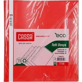 Cassa 7730 | Telli Dosya Plastik Eco A4 Kırmızı 50'li Paket - 1