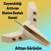Mobilya Kanepe Sehpa TV Ünitesi Koltuk Ayağı 14 cm Krem Baza Ayak 4 Adet - 4