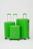 Keo-Plus Yeşil 3 lü Set Silikon Kırılmaz PP Valiz - 2