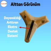 Mobilya Tv Ünitesi Çekyat Koltuk Kanepe Destek Ayağı 12 Cm Koyu Ceviz Baza Ayakları M8 6'lı Set thumbnail 4