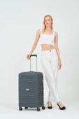Keo-Plus Gri 3 lü Set Silikon Kırılmaz PP Valiz - 5