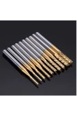 PCB Mini Karbür Freze Kesici 1.0-3.0mm 10 lu Set 3.175mm Shank - 12