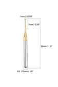 PCB Mini Karbür Freze Kesici 1.0-3.0mm 10 lu Set 3.175mm Shank - 7