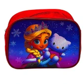 Gen-Of 2 Bölmeli Elsa Okul Sırt Çantası Ve Beslenme Çantası Kırmızı KOD:1308 thumbnail 5