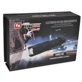 Km 87 Polis Tipi Zoomlu Şarjlı Metal Dağ Kamp Cep Feneri thumbnail 6