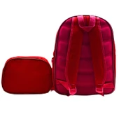 Gen-Of 2 Bölmeli Elsa Okul Sırt Çantası Ve Beslenme Çantası Kırmızı KOD:1308 thumbnail 2