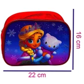 Gen-Of 2 Bölmeli Elsa Okul Sırt Çantası Ve Beslenme Çantası Kırmızı KOD:1308 thumbnail 4
